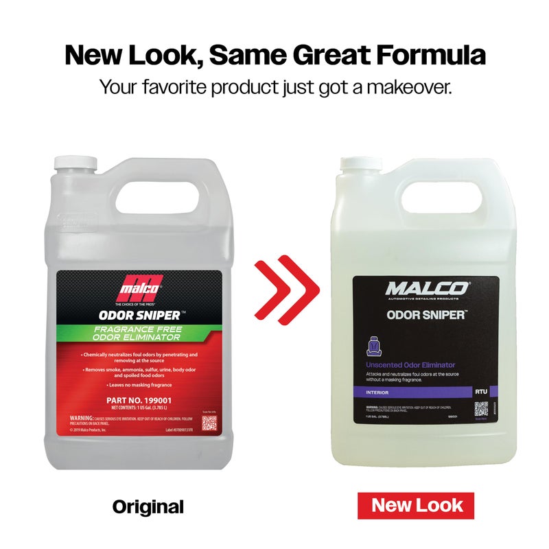 Malco Odor Sniper - Fragrance Free Odor Eliminator for Car Interiors/Penetrates Odors at the Source/Chemically Neutralizes Foul Scents in Your Vehicle / 1 Gallon (199001) - Image 2